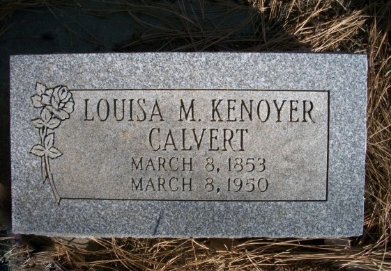 Maria Calvert headstone