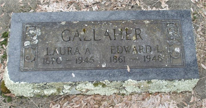 Laura and Edward Gallaher headstone
