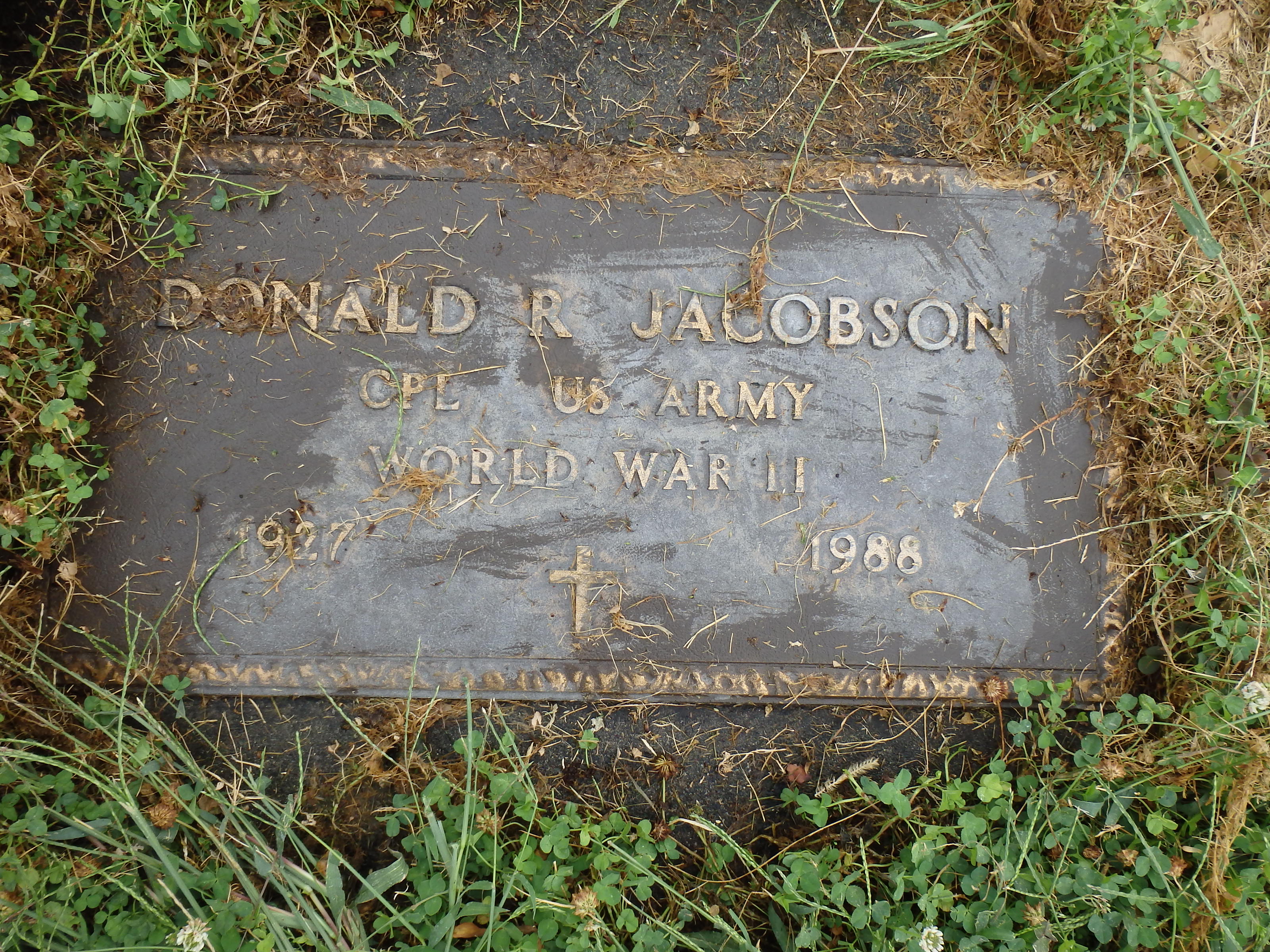 Donald Jacobson headstone