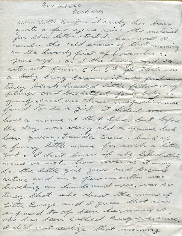 Owen's letter to Orene