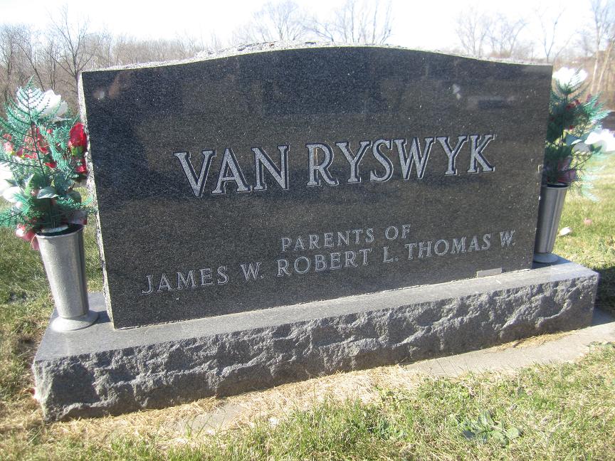 Van Ryswyk Parents headstone