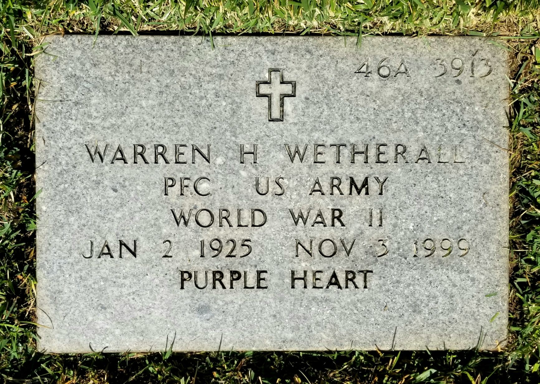 Warren Wetherall headstone