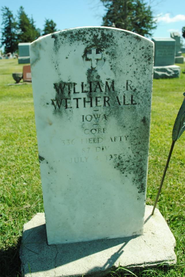 William F. Wetherall headstone