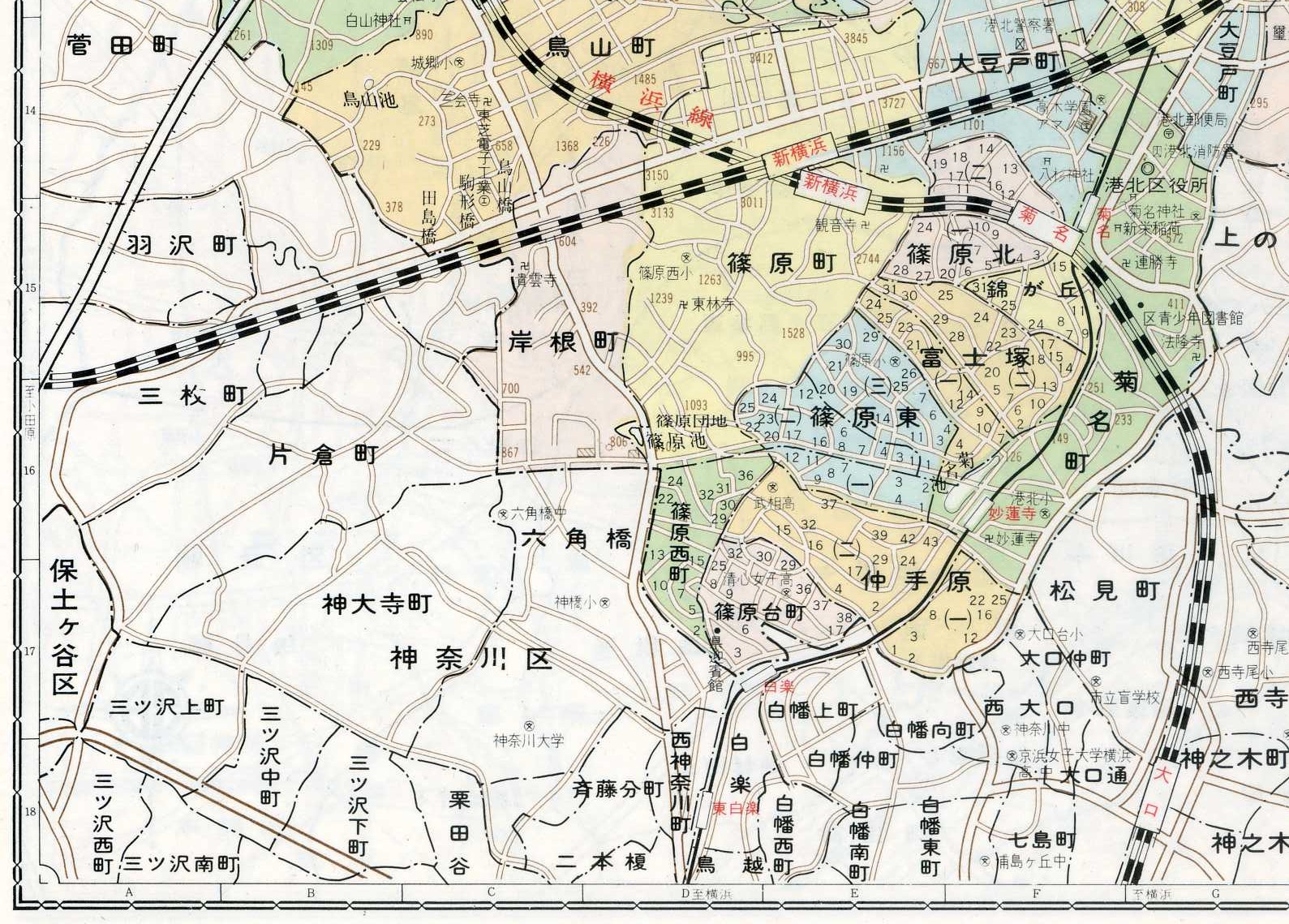Yokohama map 1975